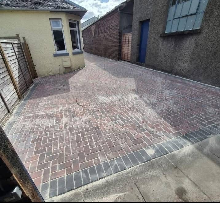Completed monoblock paving project in Alloa