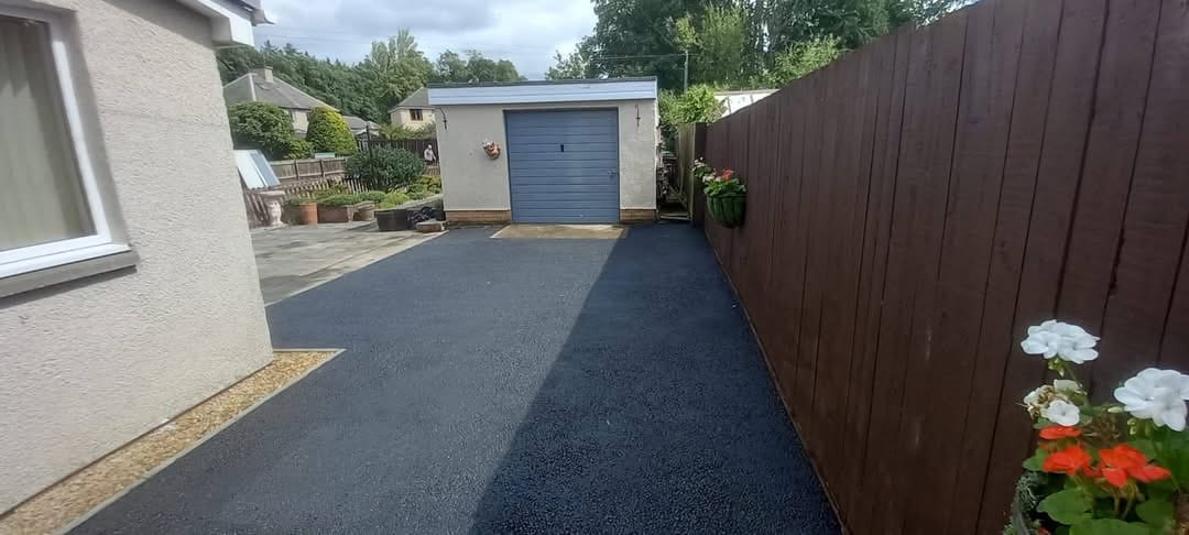 Completed rear garage access