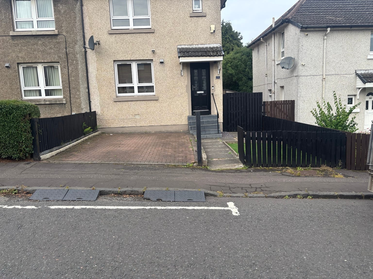 Original Cambuslang driveway and garden